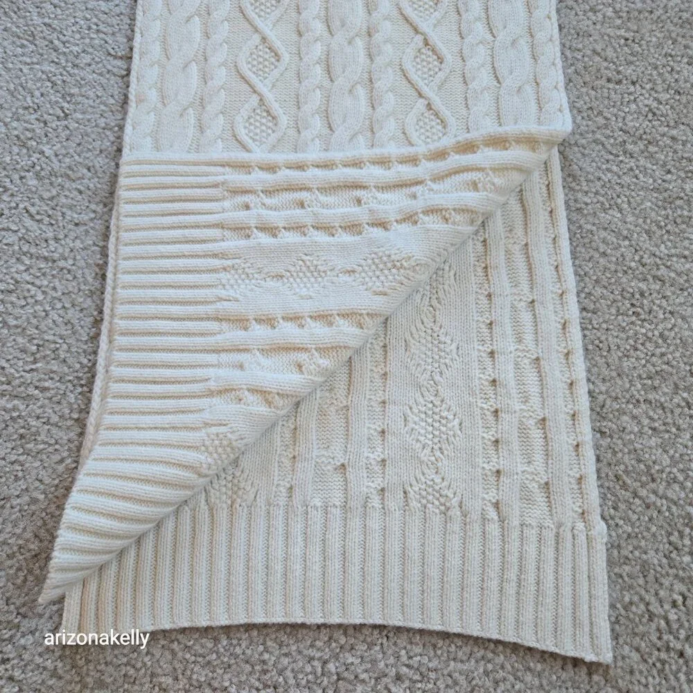 Wilfred Merino Cotton Cable Knit Scarf